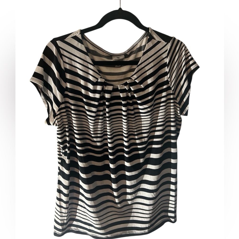 Worthington Graphic Black and White Blouse